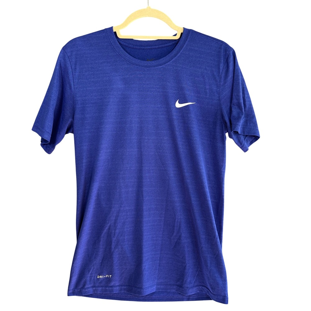 Nike Dri-FIT Athletic T-Shirt Size Small The Nike Tee Blue Running Gym Training‎